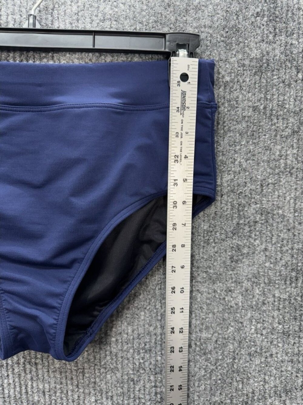 Lands End High Waisted Bikini Swim Bottoms Womens 10 Navy Blue 450494 - Picture 8 of 9